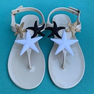 Nautical Starfish Jelly Sandals by Dizzy